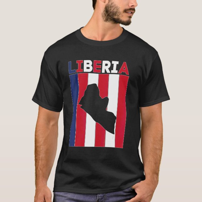 Camiseta Fronteiras do País Libéria (Frente)