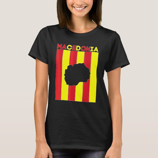 Camiseta Fronteiras do País Macedônia (Frente)