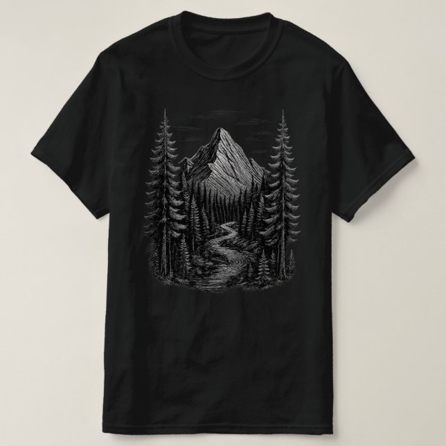 Camiseta Frontier Pulse — Rise Beyond the Peaks (Frente do Design)