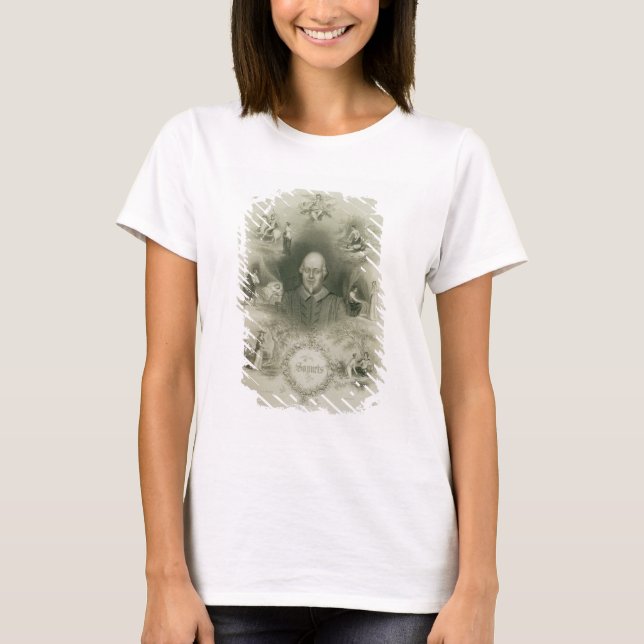 Camiseta Frontispício para os 'Sonnets', de 'The Complete (Frente)