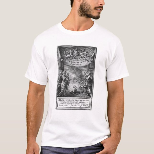 Camiseta Frontispiece 'do índice Librorum Prohibitorum (Frente)