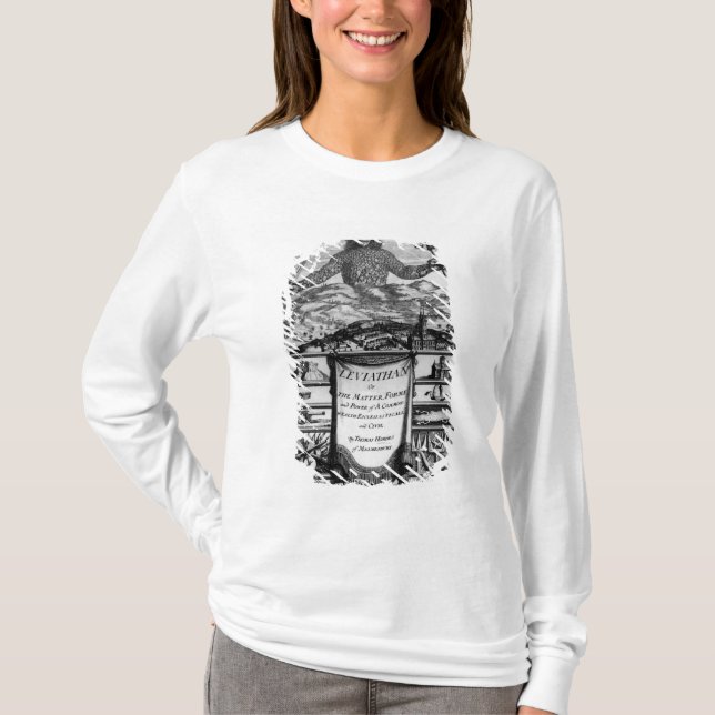 Camiseta Frontispiece por Thomas Hobbes de Malmesbury (Frente)