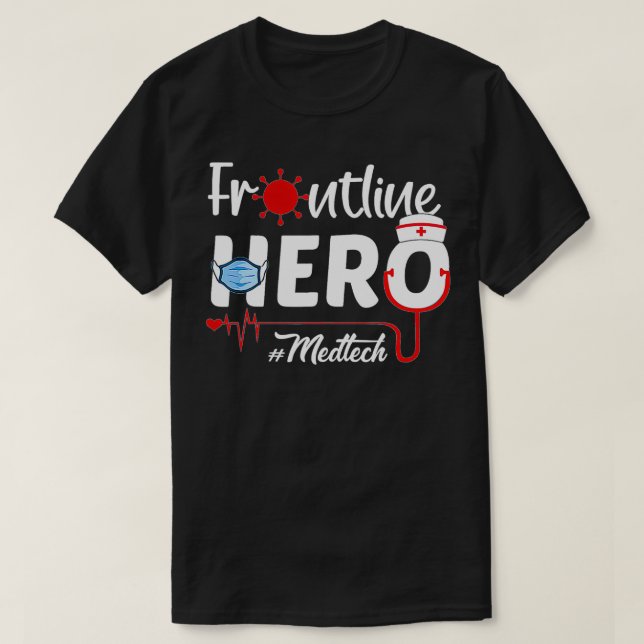 Camiseta Frontline Hero Med Tech Trabalhador de Frontline (Frente do Design)