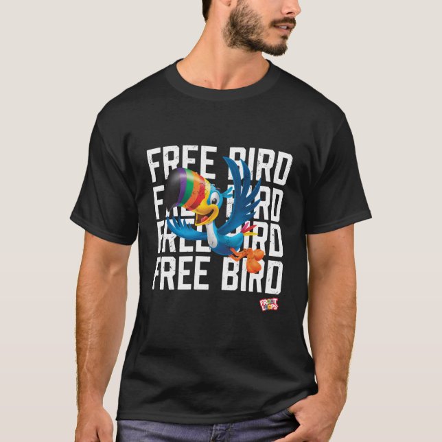 Camiseta Froot Loops Toucan Sam Free Bird (Frente)