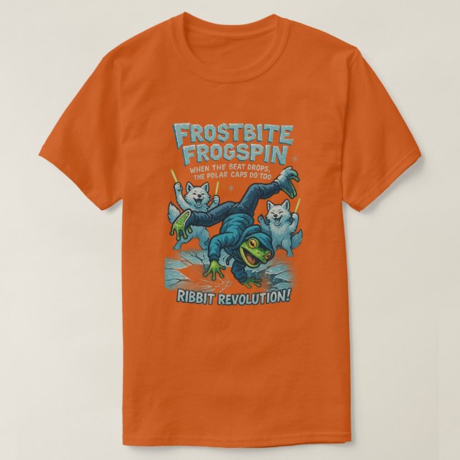 Camiseta Frosbite de rã engraçada (Frente do Design)