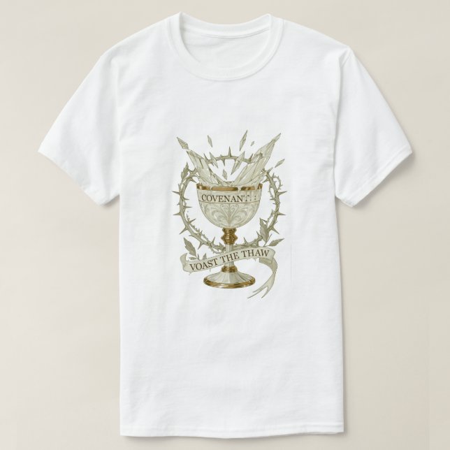 Camiseta Frosted Chalice Covenant T-Shirt | Toast the Thaw (Frente do Design)