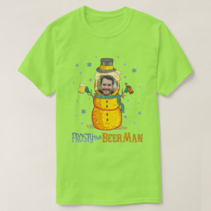 Camiseta Frosty Beer Man Engraçado Feliz Natal Feio Persona