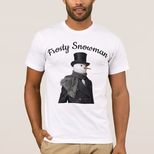 Camiseta Frosty Snowman Simple Elegant Chirstmas Snowman  (Frente)