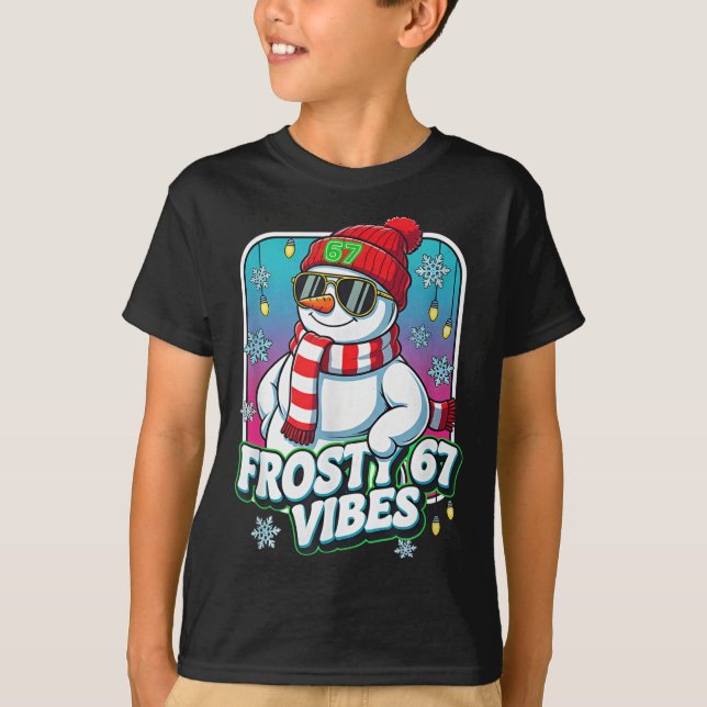 Camiseta Frosty Vibes 67 Snowman Christmas  (Frente)
