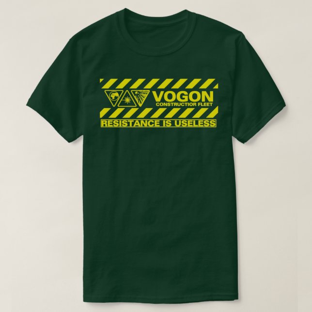Camiseta Frota de construtor Vogon inspirada pela Hitchhike (Frente do Design)