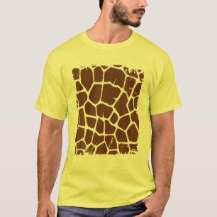 Camiseta Frouxo Padrão de Girafa Vintage Fantasia Preguiços