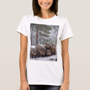 Camiseta Frozen Burrow: Família de Wombat Australiana