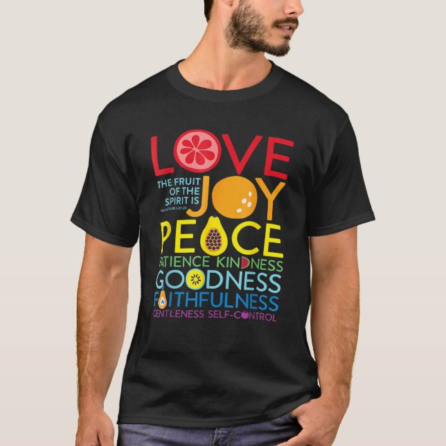 Camiseta Fruit Of The Spirit Galatians 522 Inspirational Ch (Frente)