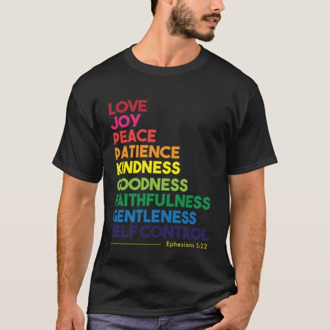 Camiseta Fruit of the Spirit Love Joy Peace Christian (Frente)
