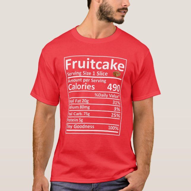 Camiseta Fruitcake Nutrição Fatos De Comida Engraçados Ação (Frente)