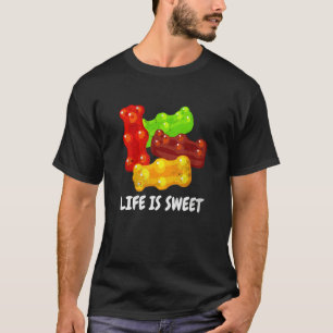 Camiseta Fruity Candy Gummy Bear Life É Doce Homens Mulhere