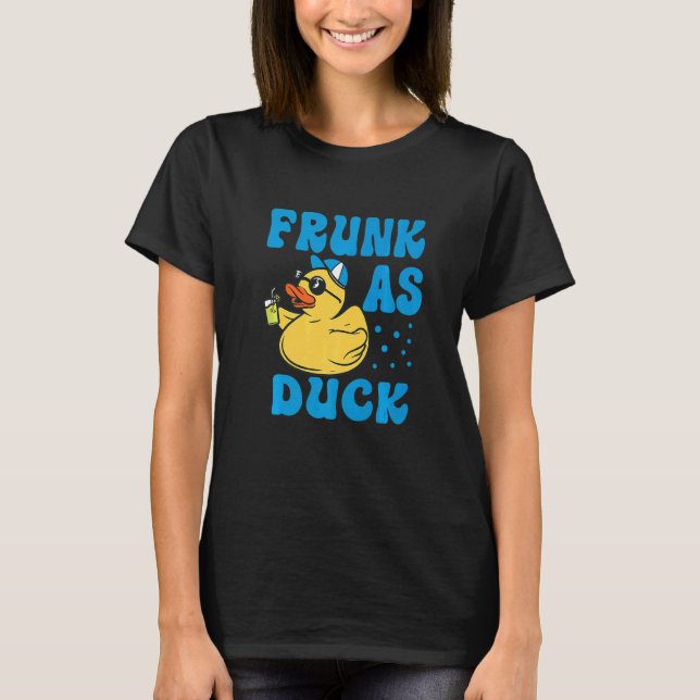 Camiseta Frunk As Duck   Rubber Duck Drinking Meme Humor  5 (Frente)