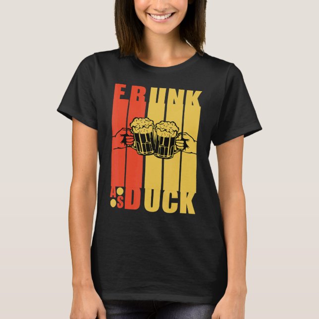 Camiseta Frunk as Duck Sarcastic Bebendo Party (Frente)