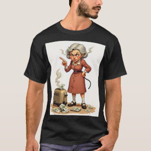 Camiseta Frustração da Mãe Mal-Humorada Tarefas Domésticas