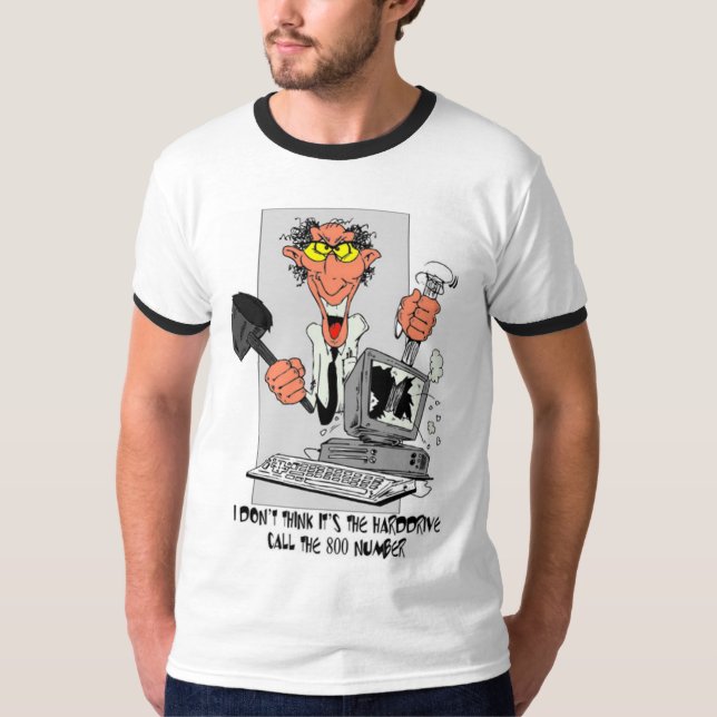 Camiseta Frustração do computador (Frente)