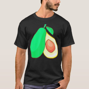 Camiseta Fruta Abacate Comida Vegana Vegetariana