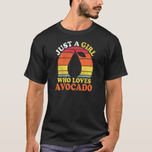 Camiseta Fruta Abacate Vintage Só Uma Garota Que Ama Abacat
