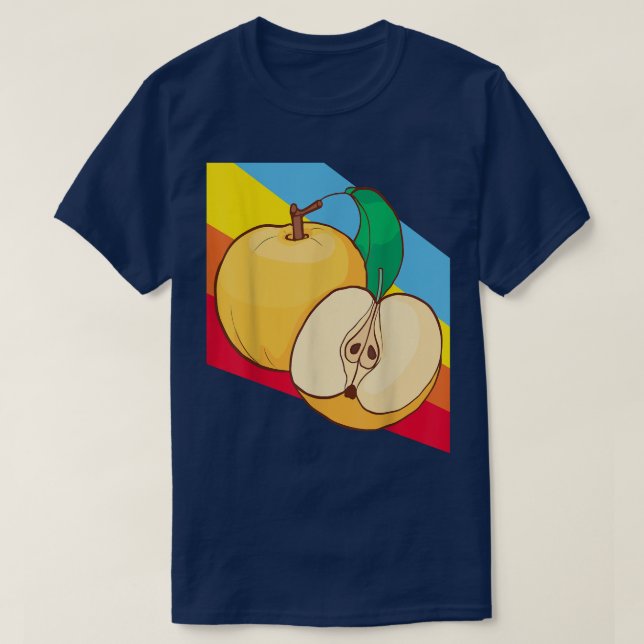 Camiseta Fruta amarela da maçã Comida vegetariana (Frente do Design)