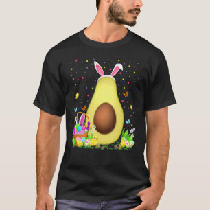 Camiseta Fruta Avocado, Caça de Ovos Bunny Avocado, Páscoa