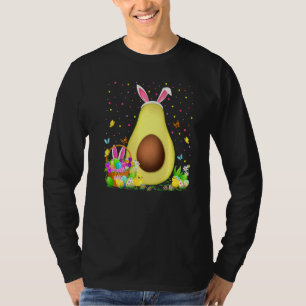 Camiseta Fruta Avocado, Caça de Ovos Bunny Avocado, Páscoa