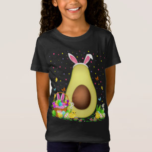 Camiseta Fruta Avocado, Caça de Ovos Bunny Avocado, Páscoa