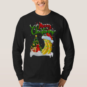 Camiseta Fruta Banana Decorações do Natal Papais noeis Cris