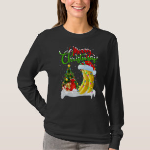 Camiseta Fruta Banana Decorações do Natal Papais noeis Cris
