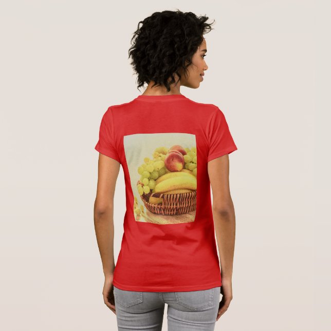 Camiseta "Fruta Basket" Foto Grátis. Compre agora (Parte Traseira Completa)