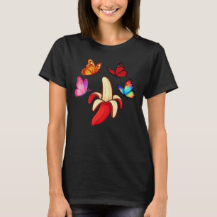 Camiseta Fruta Caprichosa Banana com Borboletas