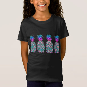 Camiseta Fruta Colorida de Ananás Tropicais no Havaí Verão