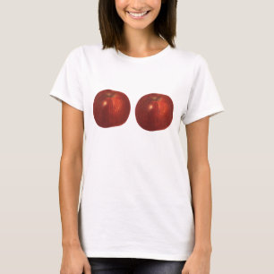 Camiseta Fruta Comida Vintage, Maçã Vermelha Orgânica De