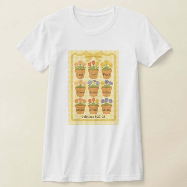 Camiseta Fruta da Espírito T-Shirt amarela (Postura )