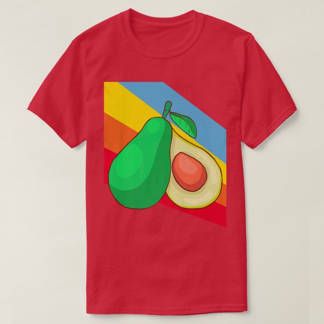 Camiseta Fruta de abacate Comida vegetariana (Frente do Design)