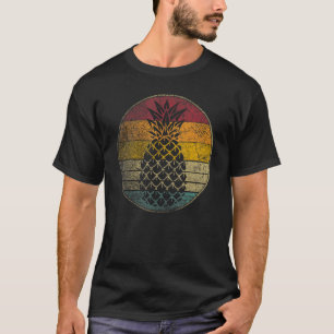 Camiseta Fruta de abacaxi Estilo retral Vintage 70s 80s 90s