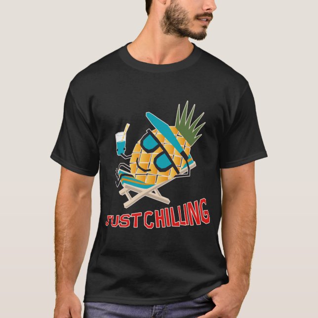 Camiseta Fruta de abacaxi legal Enchendo Engraçado Kawaii V (Frente)