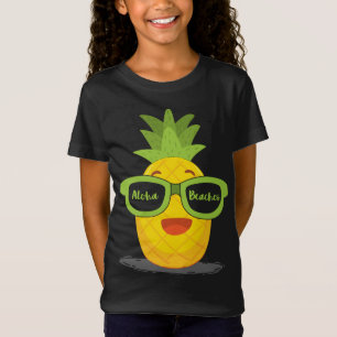Camiseta Fruta de abacaxi Óculos de sol Aloha Beaches Havaí
