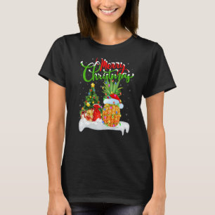 Camiseta Fruta de ananás Decorações do Natal Cristo de anan