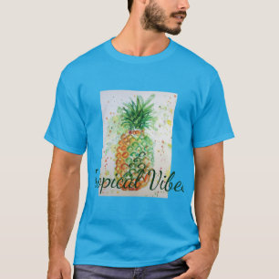 Camiseta Fruta de ananás Limão tropical Víblias tropicai
