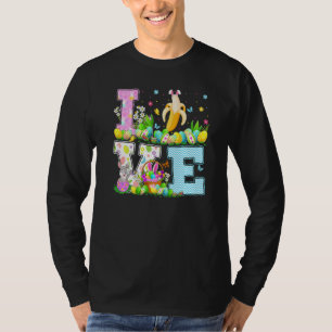 Camiseta Fruta De Banana Páscoa Ovo Caça Engraçada Banana E