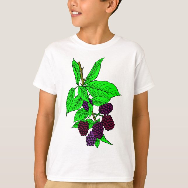 Camiseta Fruta de Blackberry (Frente)