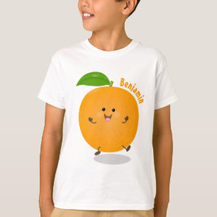 Camiseta Fruta de citrinos de laranja-dança