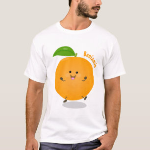 Camiseta Fruta de citrinos de laranja-dança