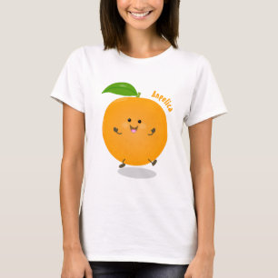 Camiseta Fruta de citrinos de laranja-dança