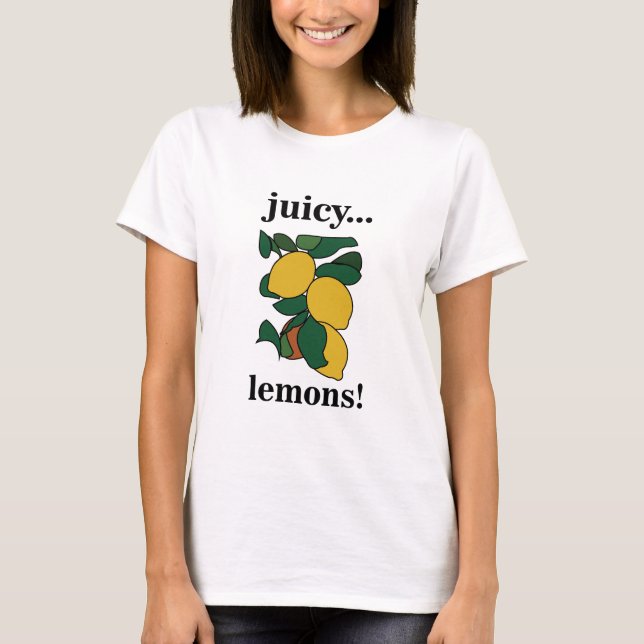 Camiseta Fruta de citrinos de limão (Frente)