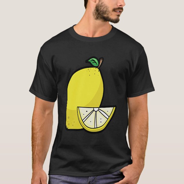 Camiseta Fruta de citrinos de limão (Frente)